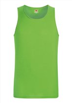 Set 2 stuks Appel Groene Tanktop / sportshirt Fruit of the Loom Performance Vest maat XXL