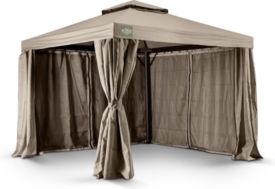 Grizzly Europe Pavillon 3x3m couleur Taupe