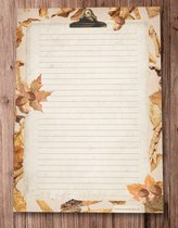 Feuilles de Papier à lettres - 12 feuilles de papier A4 - 6 enveloppes avec autocollants à cacheter - Meer Leuks - Papeterie d'automne