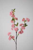 Kunstbloem Bloesem - topkwaliteit decoratie - Roze - zijden tak - 110 cm hoog