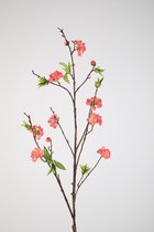 Kunstbloem Bloesem - topkwaliteit decoratie - Roze - zijden tak - 114 cm hoog
