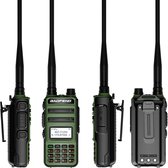 Baofeng GM-898 Walkie Talkie - UHF & VHF - 5W - Verlichte LCD Scherm & Toetsenbord - 128 Kanalen - 15KM Bereik - Rood - Incl. Oortjes