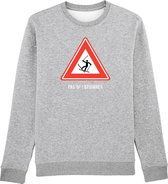 Pas op! Beginner Rustaagh sweater maat XL - grijs - bedrukt - unisex -ski