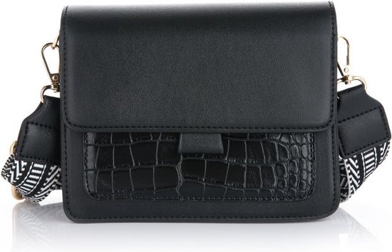 Foto: Bijoutheek dames tas crossbody croco black