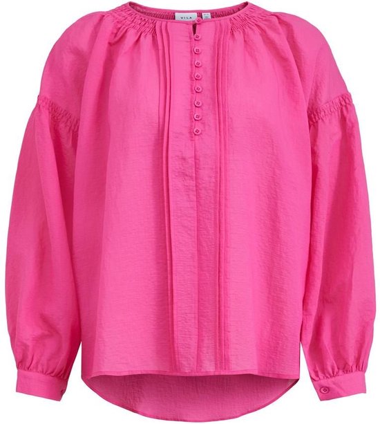 Vila VIVALIA O NECK LS TOP Lilac Rose Pink bol