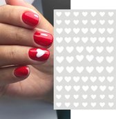 PRO-Deals | Nagelstickers | Tijdelijk x 2 | Unieke Nagel Stickers | Hartjes Wit | Nail Art 3D Stickers | Nagelstickers | Nagel Decoratie | 2 Nagelstickers | Nagelplakkers