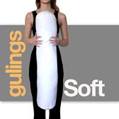Guling Soft rolkussen met sloop grijs, body pillow, 23 x 90cm, gevuld met polyester vezel, handgemaakt lichaamskussen, voor zijslapers
