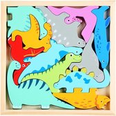 Houten Puzzel - Houten Speelgoed - 3D Puzzel - Kinderen - Dino's