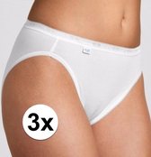 Sloggi tai basic slip 3pack dames katoen wit, maat 38