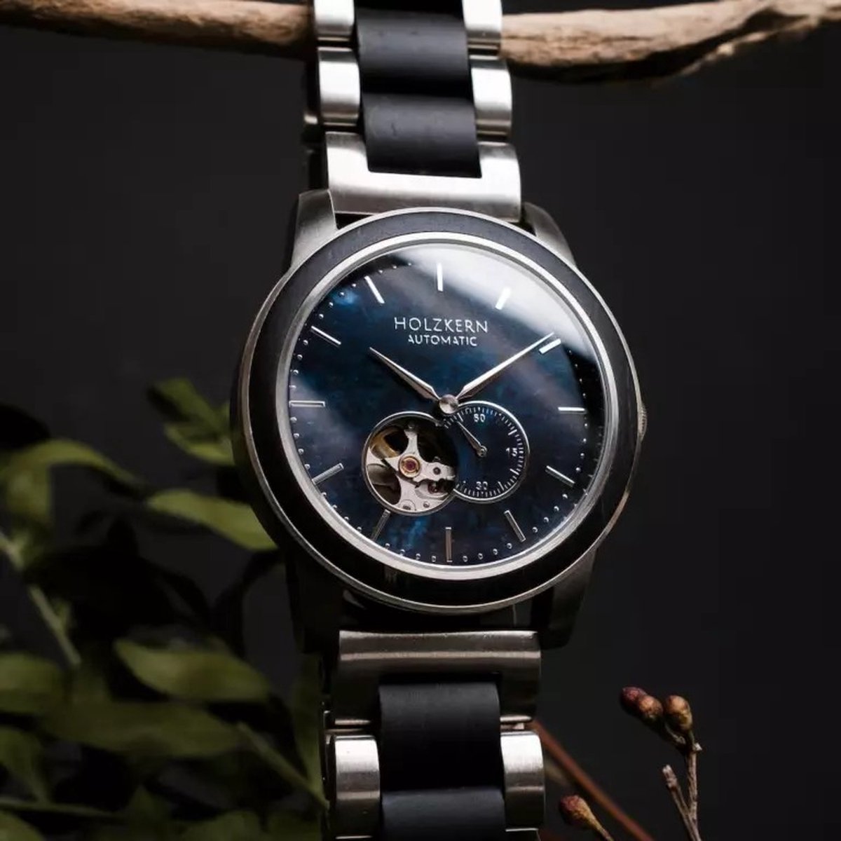 Holzkern unisex horloge 42 mm - Bruin