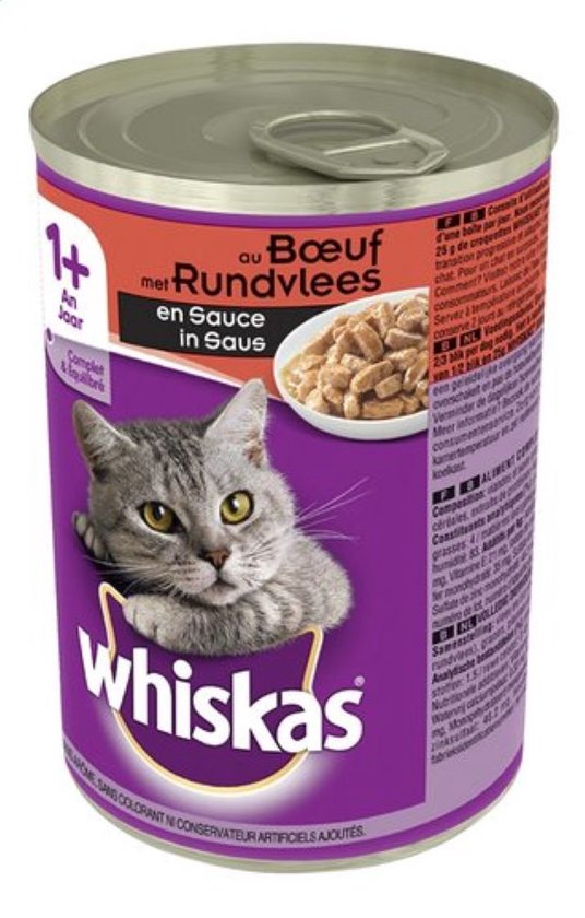 Whiskas - Rund in Saus in Blik - 6x400g