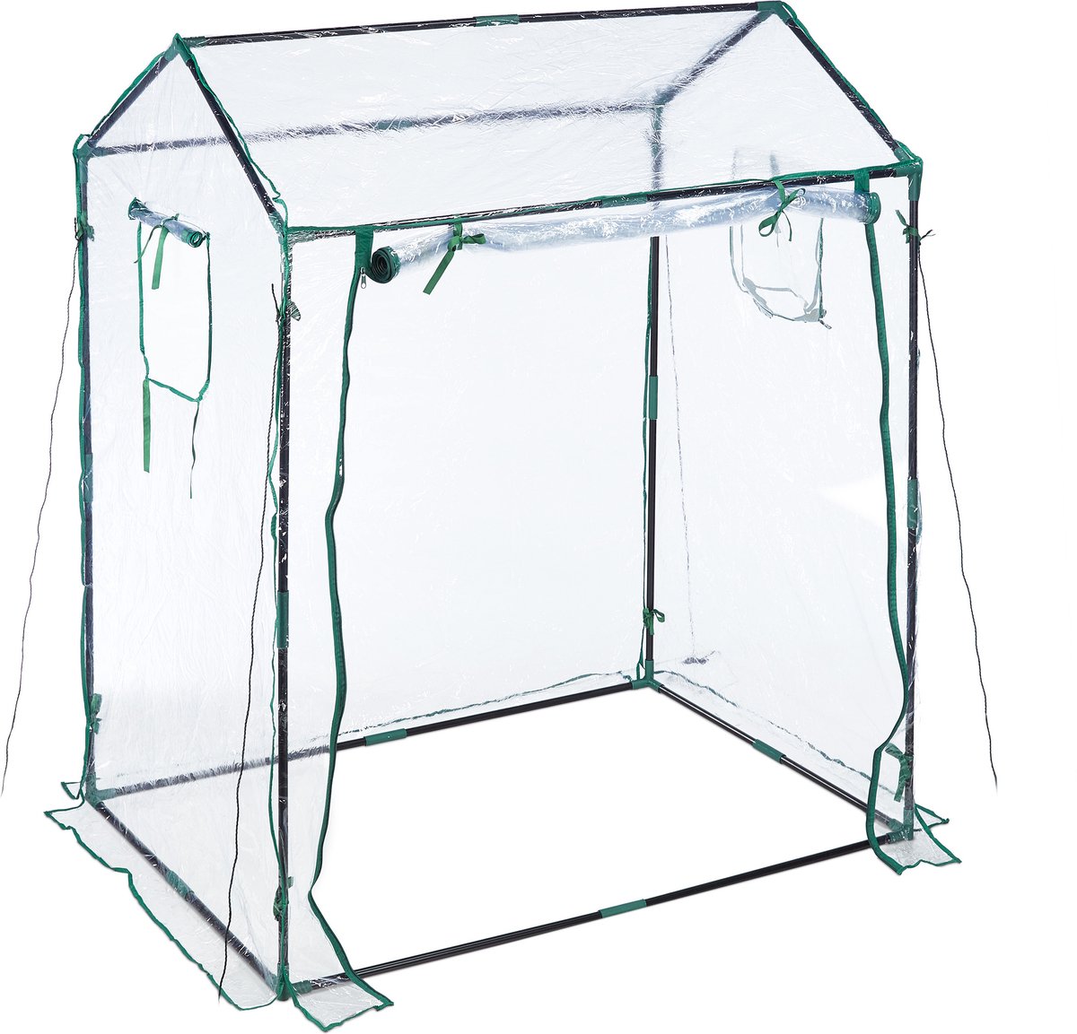 Bol.com kweekkas buiten - folie - oprolbare deur - 152 x 132 x 92 cm - steeksysteem - tomatenkas aanbieding