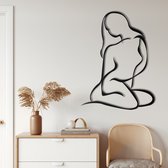 Wanddecoratie | Beauty decor | Metal - Wall Art | Muurdecoratie | Woonkamer |Zwart| 58 x 75cm