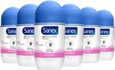 SANEX Deoroller - Dermo Invisible - Anti White Marks - 6 x 50 ML