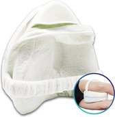 Somnifiq Kniekussen voor in Bed - Traagschuim Beenkussen voor zijslapers – Zijslaapkussen - Rugpijn verlichten - 100% Bamboe Hoes – Incl. Beenband