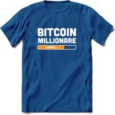 Bitcoin Miljonair Loading - Crypto T-Shirt Kleding Cadeau | Dames / Heren / Unisex | Bitcoin / Ethereum shirt | Grappig Verjaardag kado | BTC Tshirt Met Print | - Donker Blauw - 3XL