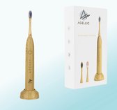 Agellic® Electrische Tandenborstel – Bamboe - Sonische tandenborstel - Milieuvriendelijk Poetsen – Inclusief 3 opzetborstel