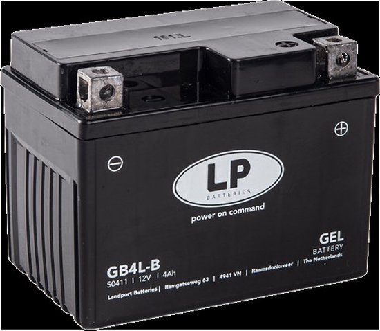 LANDPORT Gel-Batterie GTX4-3 – Motorradbatterie, 12 V, 4 Ah, Wartungsfrei