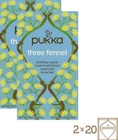 Pukka Thee - Three Fennel - Voordeelverpakking - 2 x 20 zakjes
