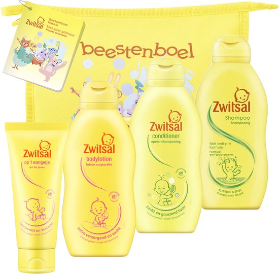Zwitsal Shampoo + Conditioner + Bodylotion + Op't Wangetje creme