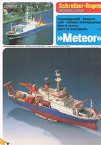 bouwplaat / modelbouw in karton Schepen Meteor, onderzoeksvaartuig, schaal 1:200