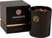 Geurkaars Burned Oudh met Black Obsidian Kristallen - Soja was - 45 Branduren