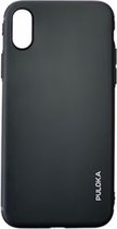 Puloka - siliconen hoesje - Iphone X/XS - mat zwart - iphone case anti shock