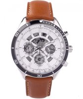 Timex  TW2T23400 Horloge - Leer - Bruin - Ø 46 mm