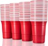 Afbeelding van het spelletje TRESKO® rode partybekers 100 stuks | beer pong party cups | 473 ml (16 oz) | bierpong bekers extra sterk