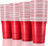 TRESKO® rode partybekers 100 stuks | beer pong party cups | 473 ml (16 oz) | bierpong bekers extra sterk