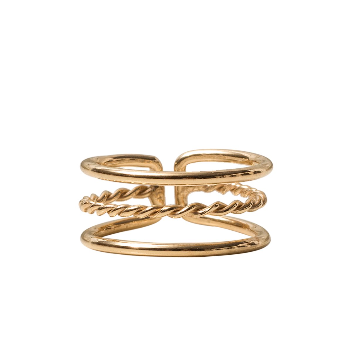 HÕBE – Maruja Ring – 18 Karaat Goud Verguld Sterling Zilver – Gerecycled Zilver – Ring– Handgemaakte Sieraad – Accessories – Dames Ring – Adjustable Ring