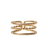 HÕBE – Maruja Ring – 18 Karaat Goud Verguld Sterling Zilver – Gerecycled Zilver –  Ring– Handgemaakte Sieraad – Accessories – Dames Ring – Adjustable Ring
