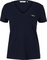 TOM TAILOR relaxed v-neck tee Dames T-shirt - Maat L
