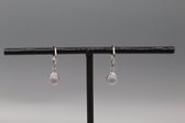 Bubbels Sieraden Handgemaakte Oorbellen Druppel Crystal Licht Roze Zilverkleurig