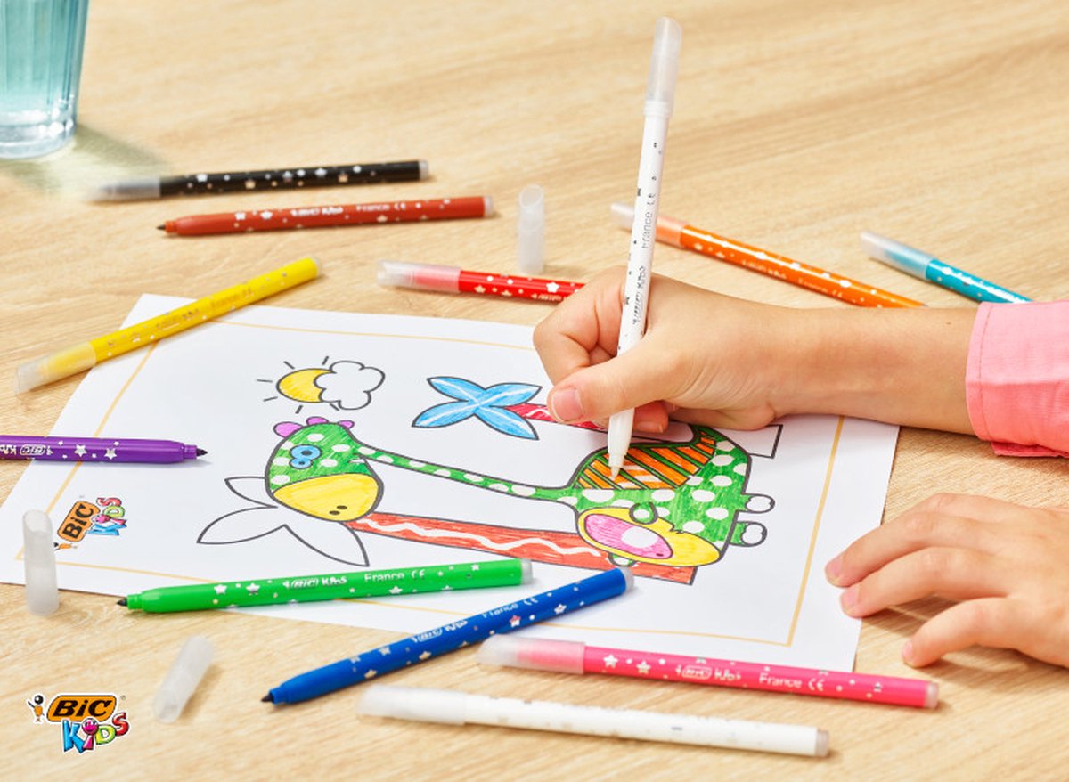 BIC Kids magische viltstiften en uitgumbare kleurpotloden - bundel van 12 kleurstiften en 12 kleurpotloden — afbeelding 5
