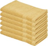 Today gastendoekjes 6-pack | Set van 6 - Hotelkwaliteit - 30x50 - 100% Katoen - 500g. m² - Ocre/Okergeel