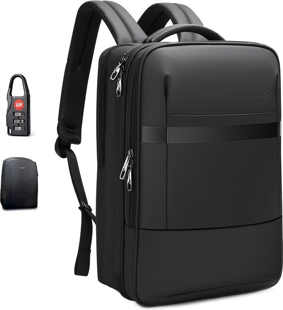 Tigernu laptop rugzak 15,6 inch – anti diefstal – waterafstotend – zwart