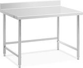 Royal Catering Roestvrijstalen tafel - 120 x 90 cm - opstand - 95 kg draagvermogen - Royal Catering