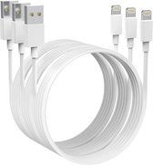 Oplader kabel geschikt voor iPhone - Kabel geschikt voor lightning - USB kabel - Lader kabel - 3-PACK