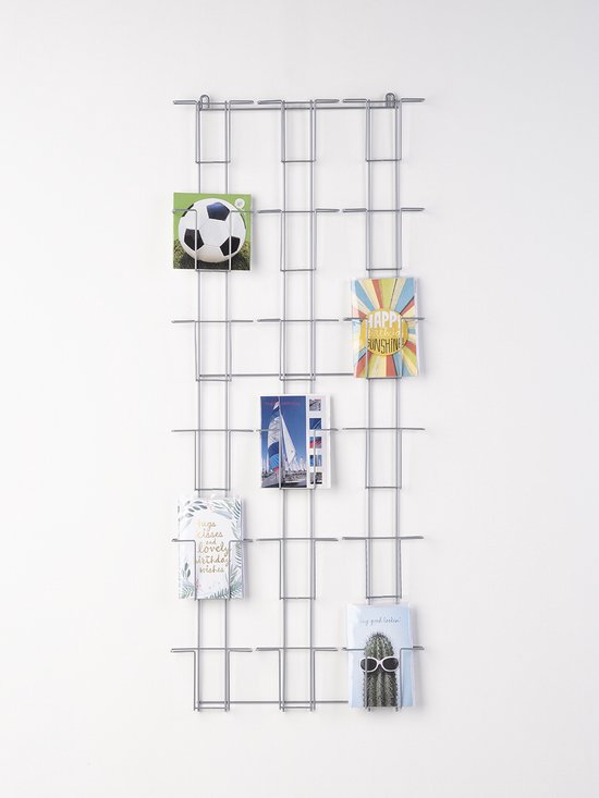 Support mural Argent pour 18 cartes de vœux
