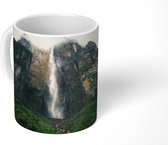Mok - Onderaanzicht van de watervallen in het Nationaal park Canaima in Zuid Amerika - 350 ML - Beker - Uitdeelcadeautjes