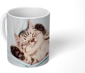 Mok - Kitten - Slaap - Bed - 350 ML - Beker - Uitdeelcadeautjes