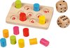 Afbeelding van het spelletje Dobbelspel: SHUT the BOX MINI 7x5x1,5cm, met 2 dobbelstenen, hout, 6+