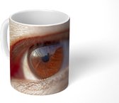 Mok - Bruin oog met weerkaatsing - 350 ML - Beker - Uitdeelcadeautjes