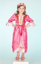 Luxe prinsessen jurk roze 8-10 jaar (128-140)