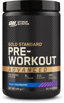 Optimum Nutrition Gold Standard Pre-Workout Advanced - Pré-entraînement - Framboise Blue - 420 grammes (20 doses)