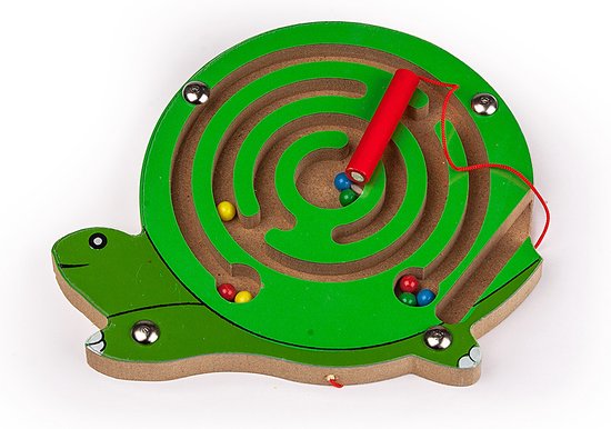 Afbeelding van het spel Montessori houten puzzels / w-schildpad doolhof