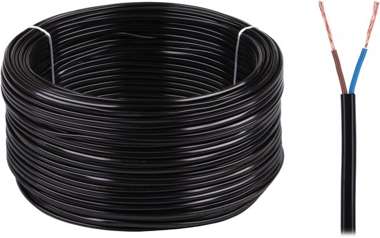 Câble électrique – 2 x 0,75 mm² - 230 V – 25 mètres – Rouleau