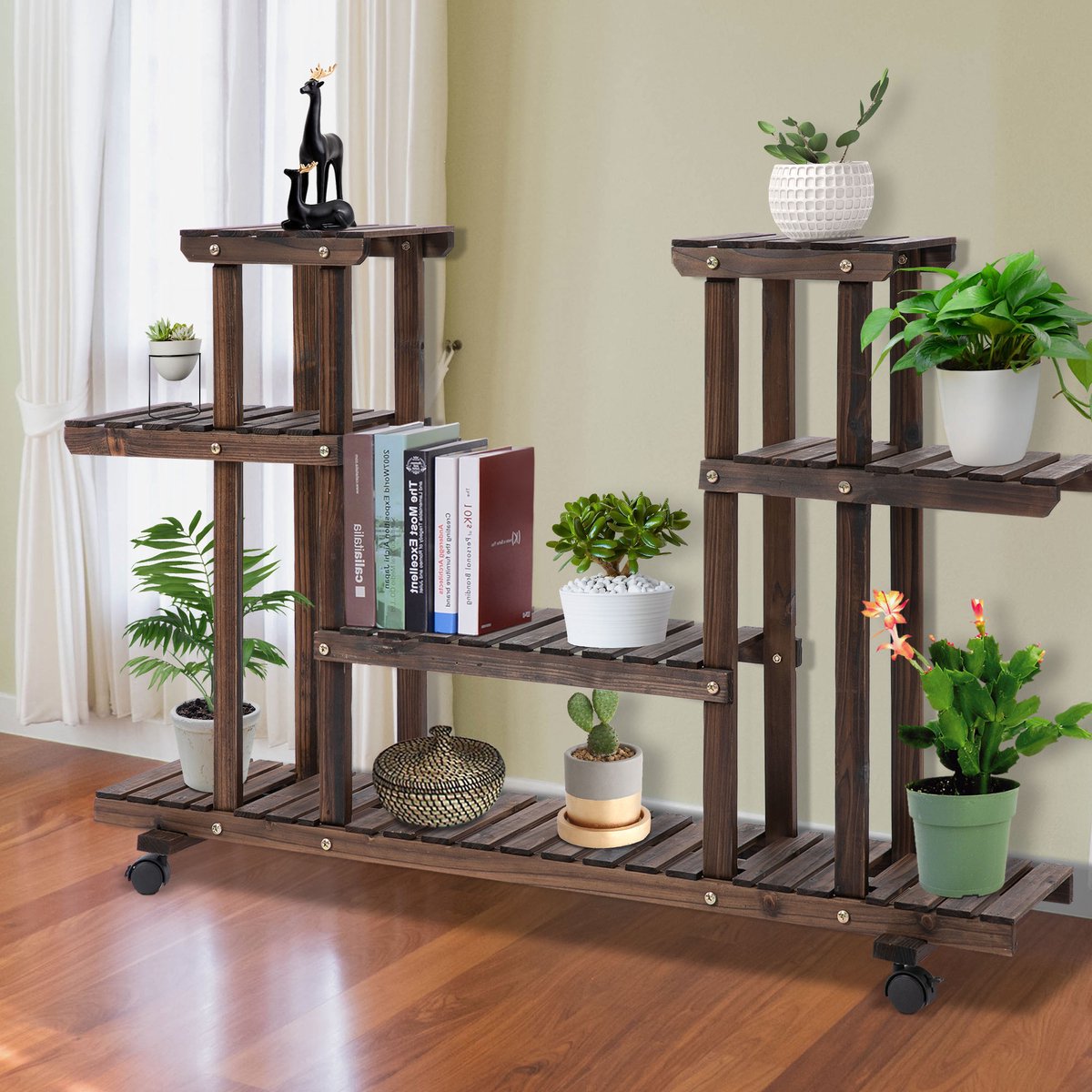 Houten Plantenrek Latchmere Grijs