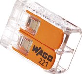 WAGO Lasklem 221 Compact 2-voudig 0,2-4 mm², 10 stuks